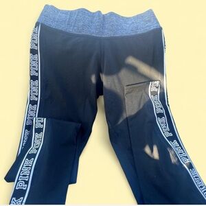 PINK Victoria's Secret Black and Gray Leggings